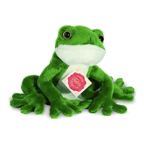 Peluche - Hermann - Groda - 15 cm - Grön - Blandat