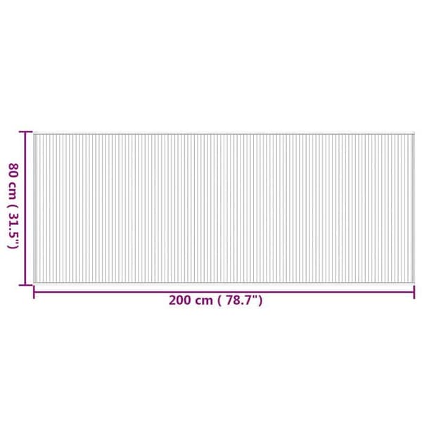 vidaXL Rektangulär matta naturlig 80x200 cm bambu 376907