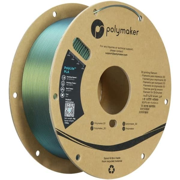 Filament PLA - POLYMAKER - Starlight [Aurora] - FDM - Hög kvalitet - Enkel att skriva ut