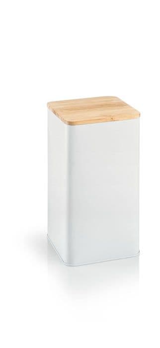 Förvaringslåda - TESCOMA - 900840 - Metall - Lock i bambu - 10 x 10 x 18,5 cm