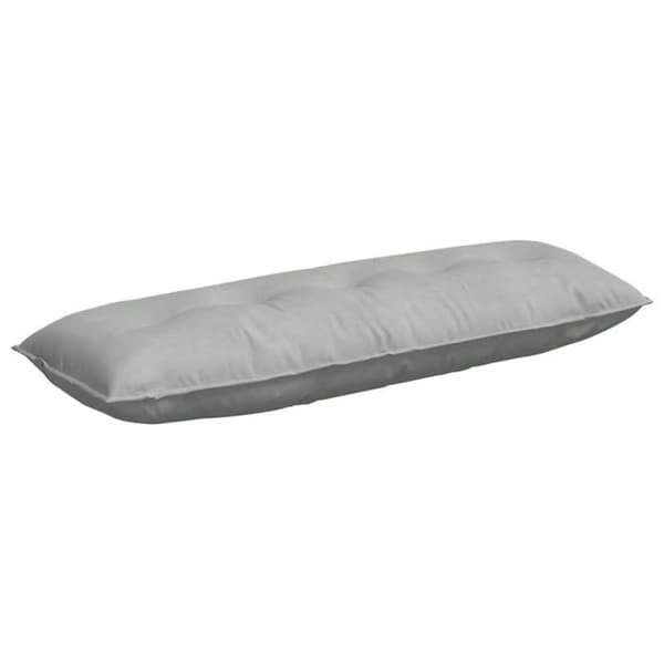 VIDAXL Rektangulär ländryggskudde 140 x 50 cm grått ribbat sammet