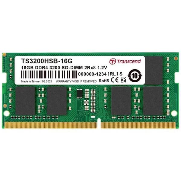 Minne modul - TRANSCEND - TS3200HSB - DDR4 16 Go - 3200 MHz - SO-DIMM 260 pinnars