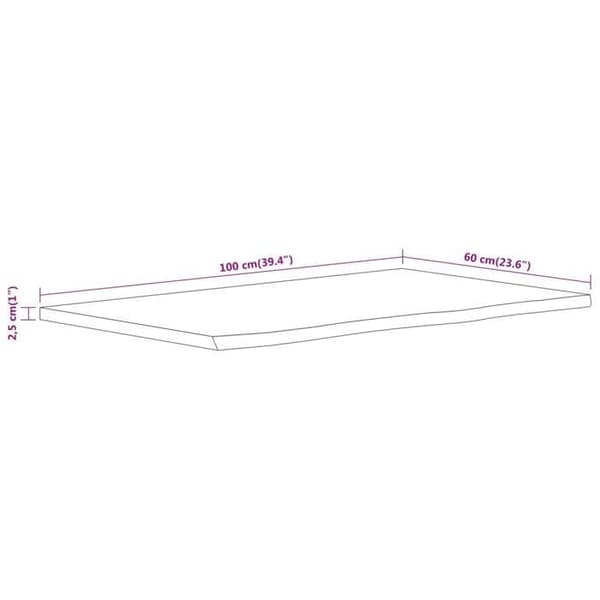 vidaXL Badrumskommod 100x60x2,5 cm rektangulär akacia 370262