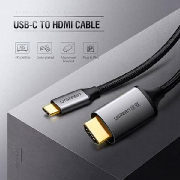 HDMI-kabel - Ugreen - 50570 - 1,5 m - USB C - HDMI Typ A - Svart