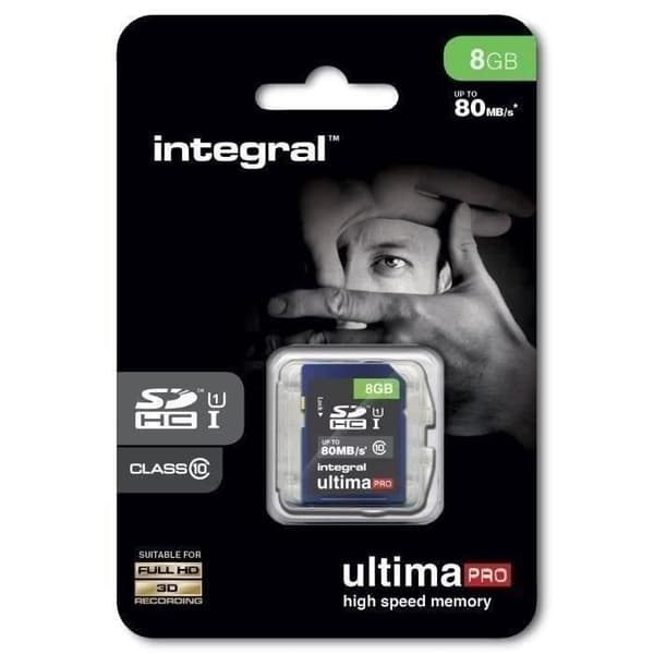 INTEGRAL UltimaPro 8 GB UHS Class 1 / Class10 SDHC UHS-I Flash-minneskort