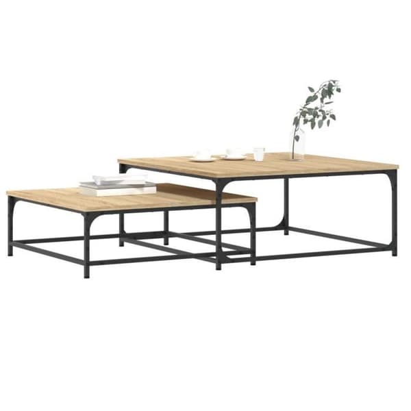 vidaXL Häckande soffbord 2 st Sonoma Oak Engineered Wood 832819