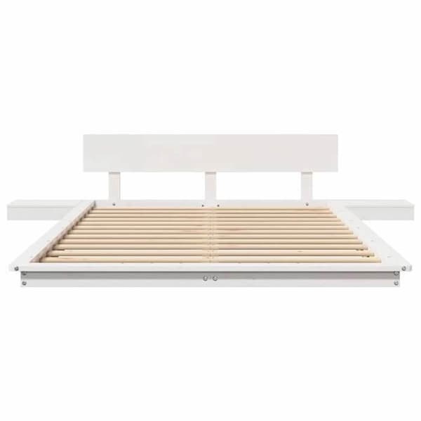 vidaXL Sängram Vit 120 x 200 cm trä 872402