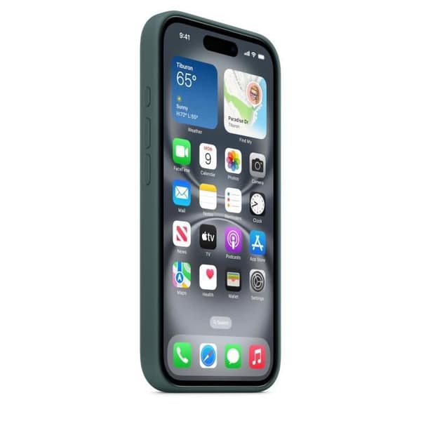 APPLE iPhone 16 - Silikonfodral med MagSafe - Sjögrön