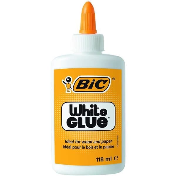 BIC Colle vit, 118 ml (låda med 8) - 9192582