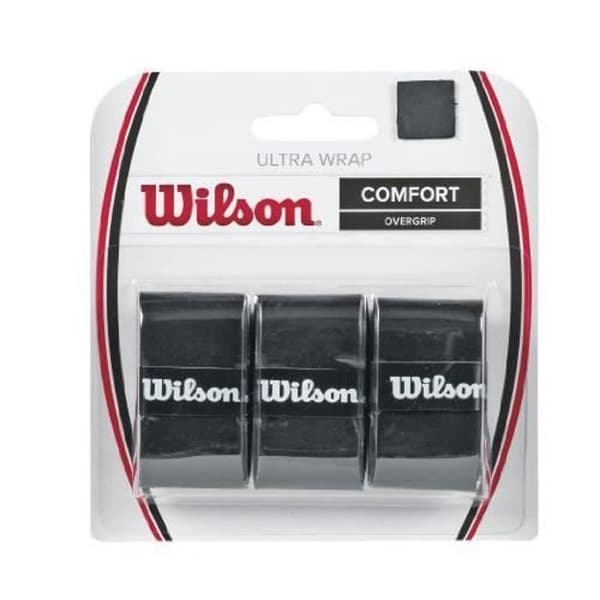 Wilson Ultra Wrap Tennis Overgrip (3-pack), svart