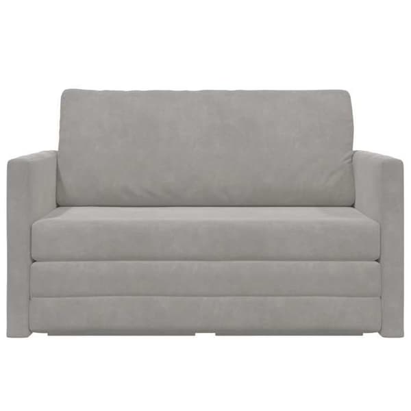 vidaXL Sängsoffa Ljusgrå 124 x 71 x 78 cm Sammet 4106702