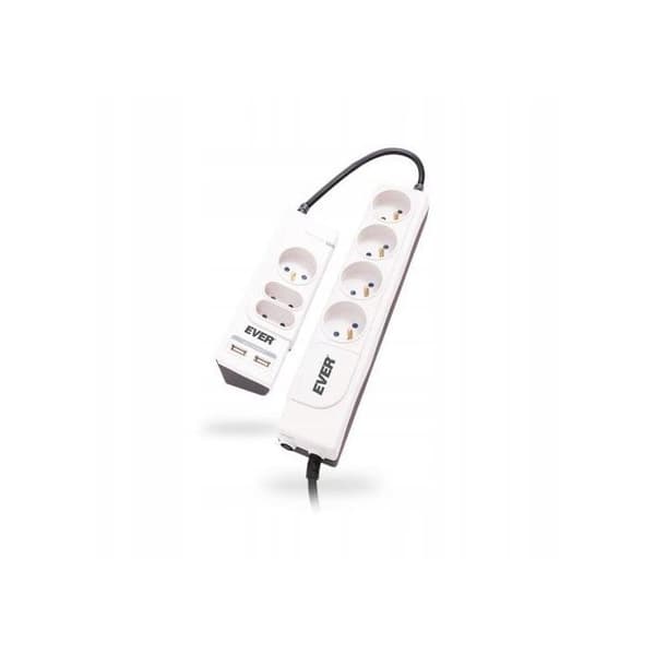 Multiprise - EVER - Ever Office Plus - 7 utgångar CA - 918 J - Vit