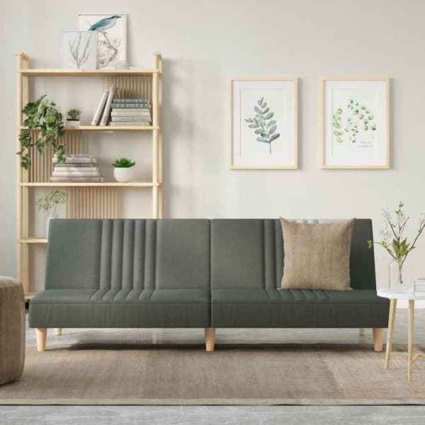 vidaXL Mörkgrå sängsoffa tyg 351882