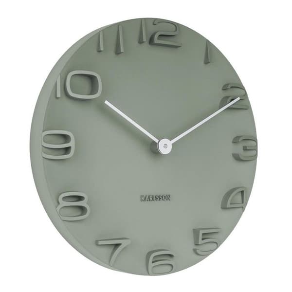 Väggklocka - Present Time - On the Edge - D42cm - Grön - Modern design