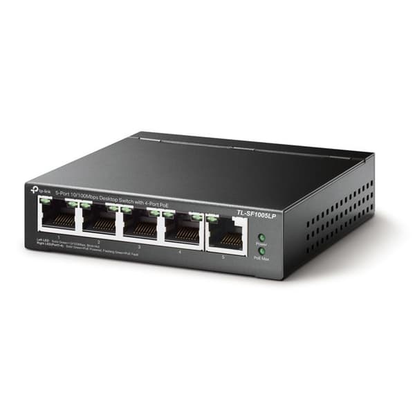 Switch - TP-LINK - TL-SF1005LP - 5 portar - PoE - Väggmonterad - 41 W