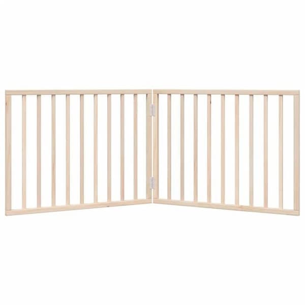 vidaXL Fällbar hundgrind 2 paneler 160 cm poppelträ 352176
