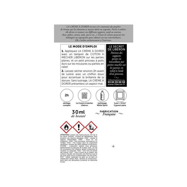 Förgyllningskräm - LIBERON - Compiegne - Satin - 30 ml - Exteriör