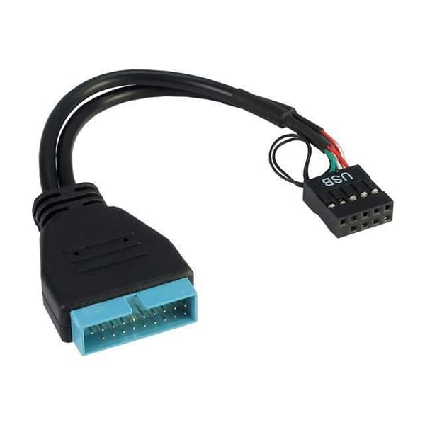 Kabeladapter och kontakt - INTERTECH - 88885217 - USB 3.0 - USB 2.0 - Svart