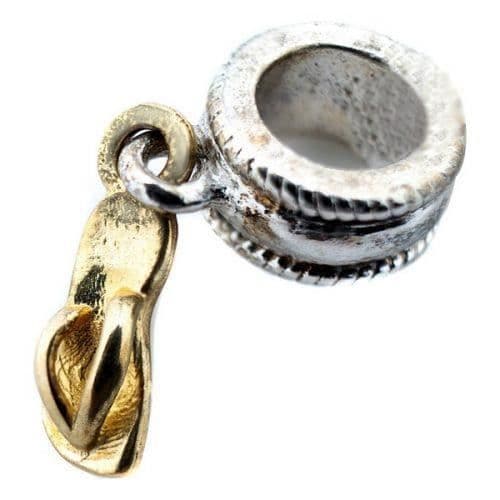 Glaspärla - Viceroy - VMF0022-10 - Silverfärgad - Guld - 1 cm