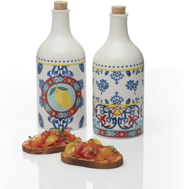 Beurrier - Kitchen Craft - WFOILSET - Keramisk robust - 2 flaskor - Färgglad design