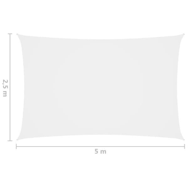 vidaXL Parasoll Segel Oxford Tyg Rektangulär 2,5x5 m Vit