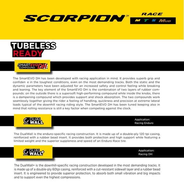 Däck - Pirelli - Scorpion Race Enduro T - 29 tum - Hög grepp - Rivbeständighet