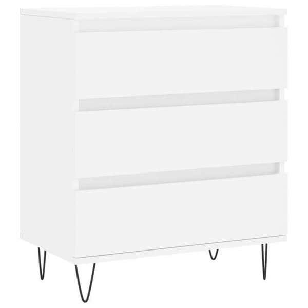 vidaXL Buffé Vit 60x35x70 cm Ingenjörsträ 827180
