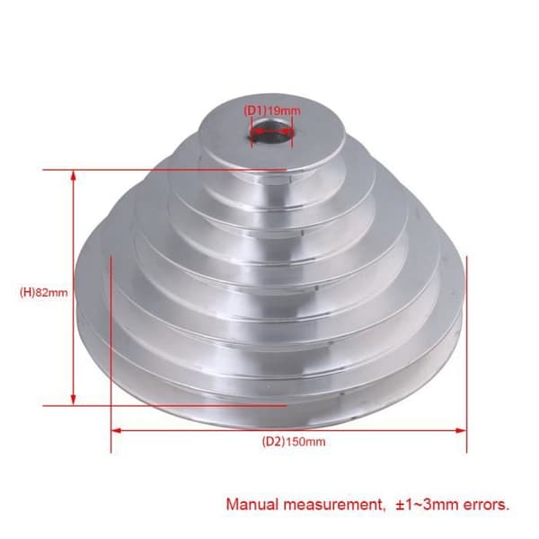 19mm hål 5 steg A typ remskiva med trapeziumrem