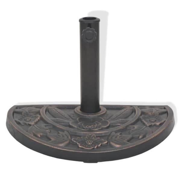 vidaXL Semicircle Resin Paraply Base Brons 9 kg