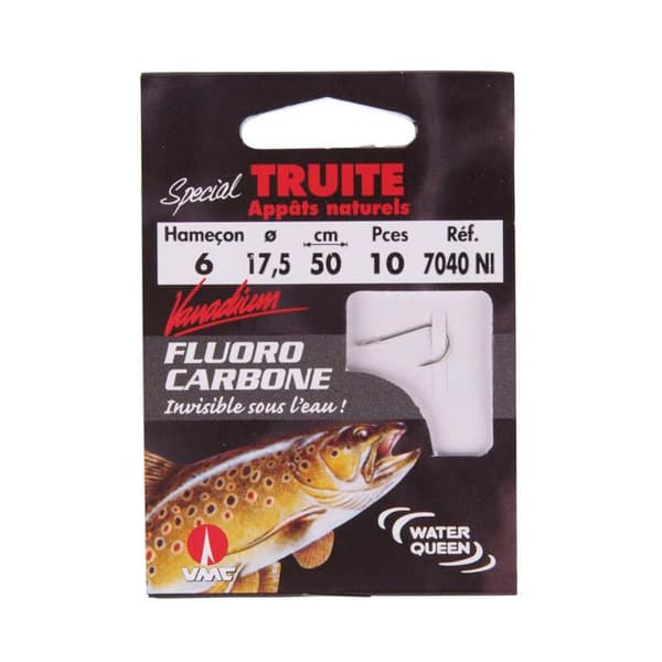 TROUT HOOK WATER QUEEN VANADIUM NATURAL BAIT - PACK OM 10