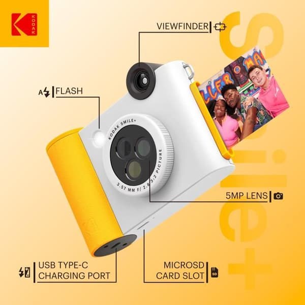 Direktutskrift digitalkamera - KODAK - Smile+ - Vit