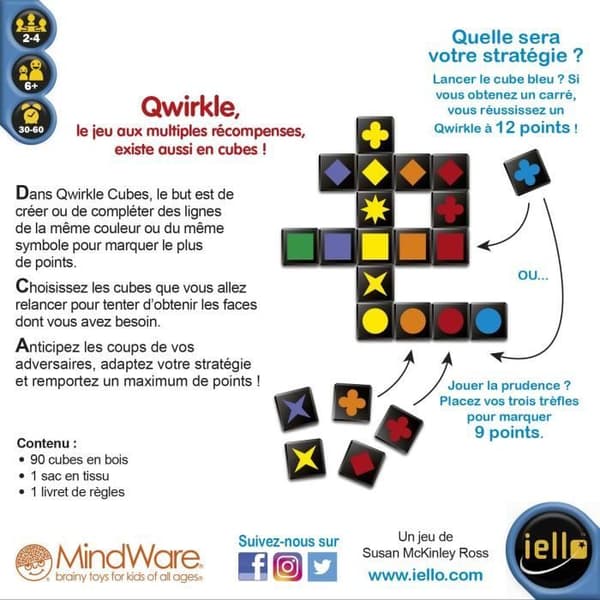 Qwirkle Cubes - Strategibrädspel - IELLO