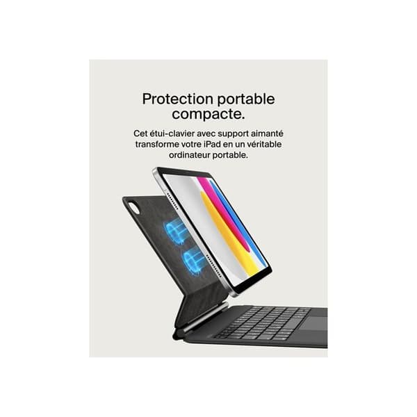 Clavier Folio - BELKIN - iPad 10:e generationen - Magnetisk - Trådlös - Franska