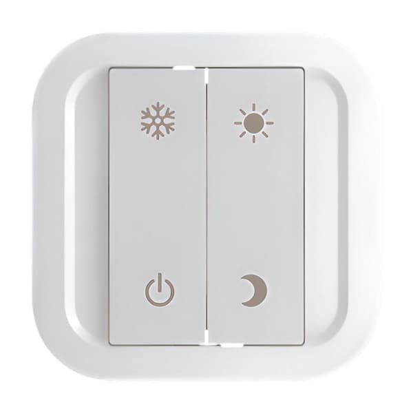 Trådlös Väggbrytare - NODON - Zigbee - 2 Knappar - Vit - Inomhus