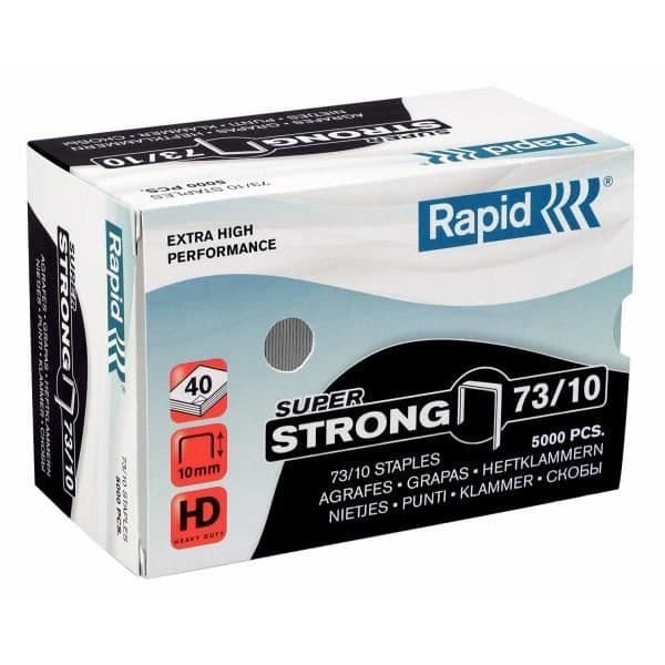 RAPID Box med 5000 häftklammer 73/10 mm Superstark