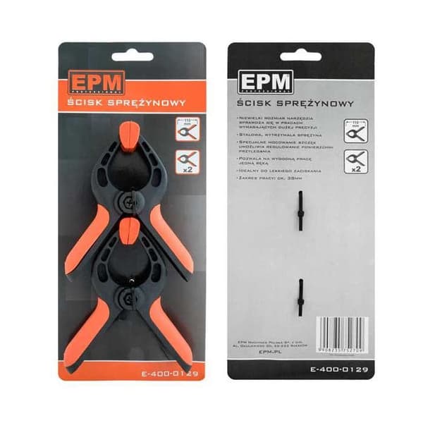 Fjäderklämset - EPM - 2 delar - 110 mm - Arbetsområde 38 mm - Hög precision