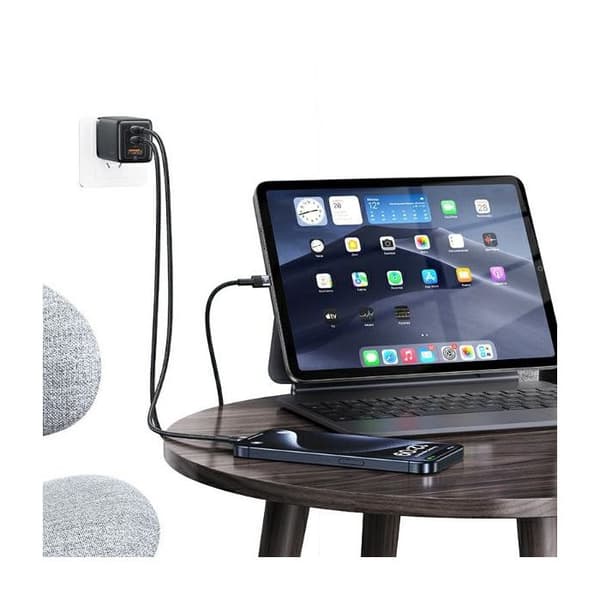USB-C till USB-C-kabel USAMS 60 W, snabbladdning, stål