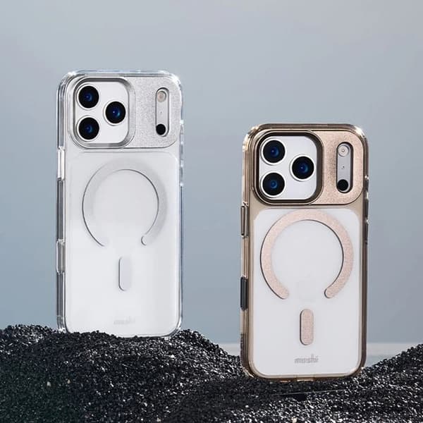 Coque Moshi iGlaze MagSafe för iPhone 17 Pro (Månsilver)