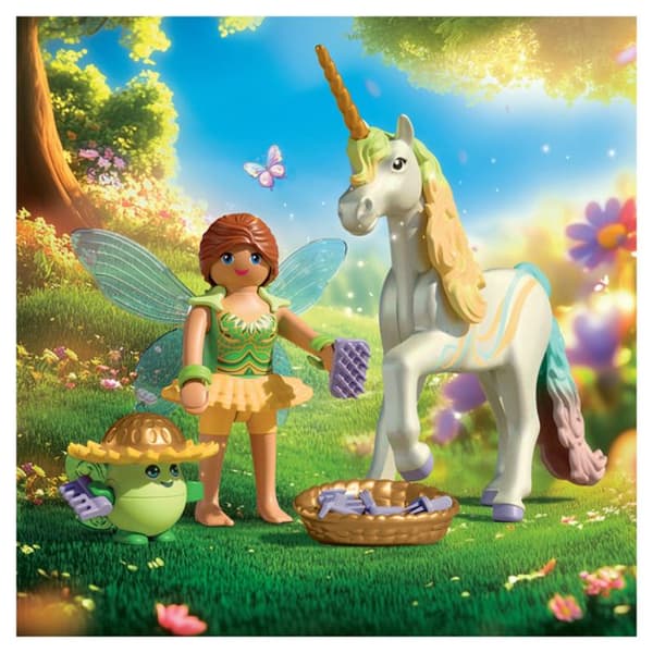 71840 Regnbågsblomma unicorn med fe