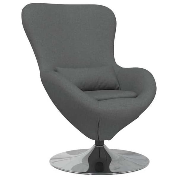 vidaXL Äggfåtölj Mörkgrå 63 x 73 x 90 cm tyg 42002737