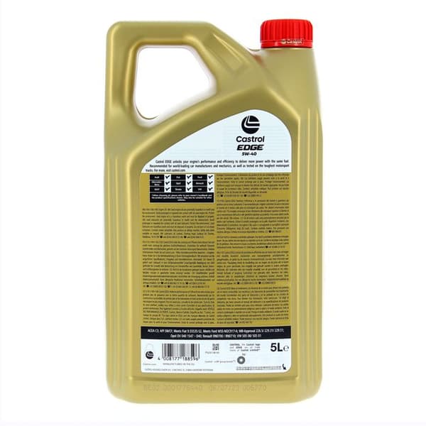 Motorolja - CASTROL EDGE 5W-40 - 5L - 5W40