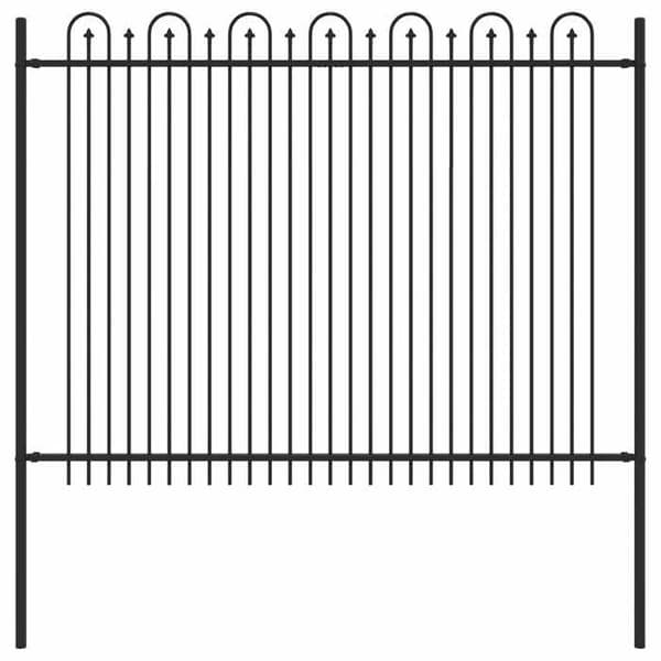 vidaXL Bågfence med spets DRONTEN Svart 42030094