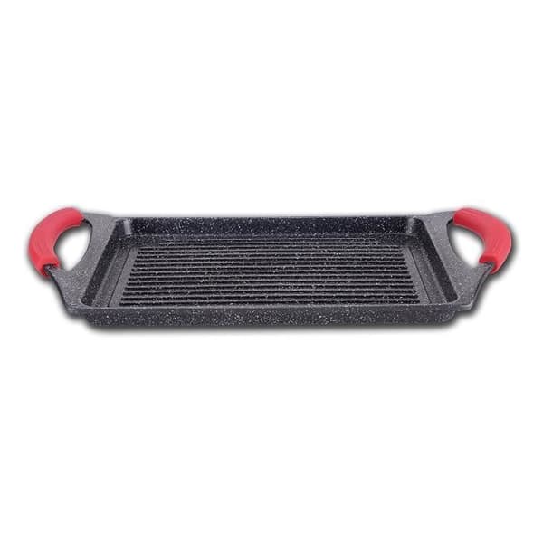 Lavastengrillpanna med stenbeläggning Induktionsbotten 46 cm