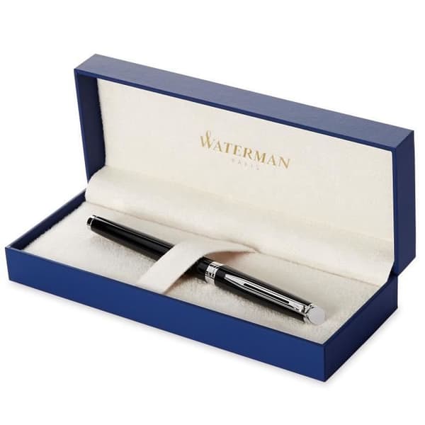 Fjäderpenna - WATERMAN - Hemisphere - Svart glänsande - Medium spets - Presentförpackning