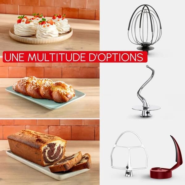 Moulinex Bake Partner +, Bakrobot, 1 100 W, BAKEGOOD tillbehörsset, QA5458F1
