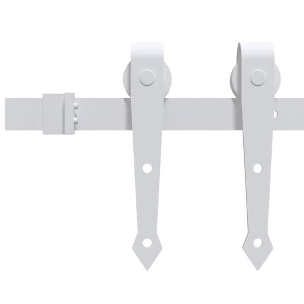 vidaXL Sliding Door Hardware Kit 200 cm Stål Vit 151702