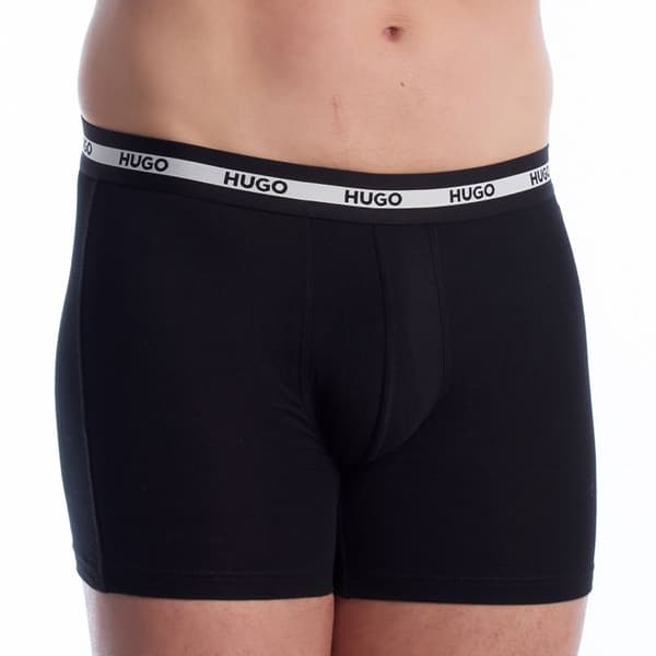 3-pack elastiska bomullsboxers för män 50545674 - Svart - Röd med mönster