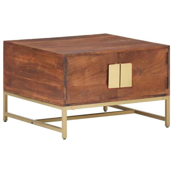 vidaXL Kaffe bord Mörk honung 67x67x45 cm Solid akaciaträ 320376