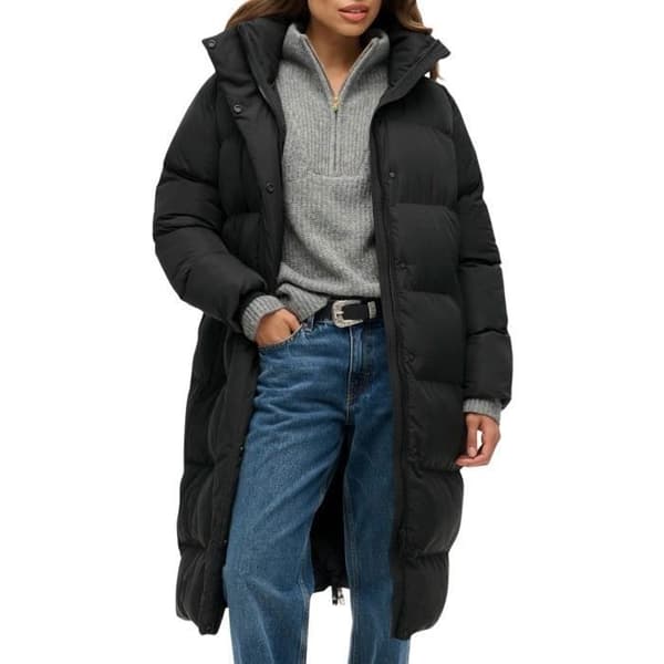 Superdry Hooded Longline Puffer Vinterjacka för kvinnor