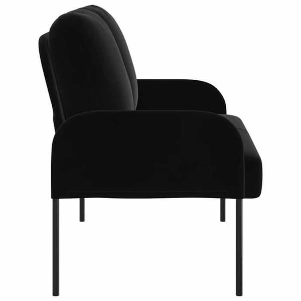 Kuddsoffor 110cm Svart Fanér